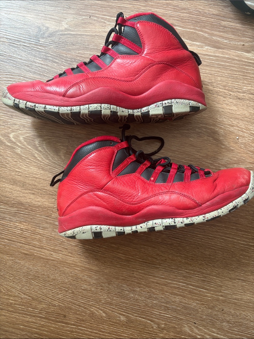 Jordan Men's Red and Black High-Top Athletic Sneakers